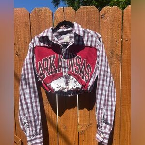 Handmade University of Arkansas Game Day Crop Top